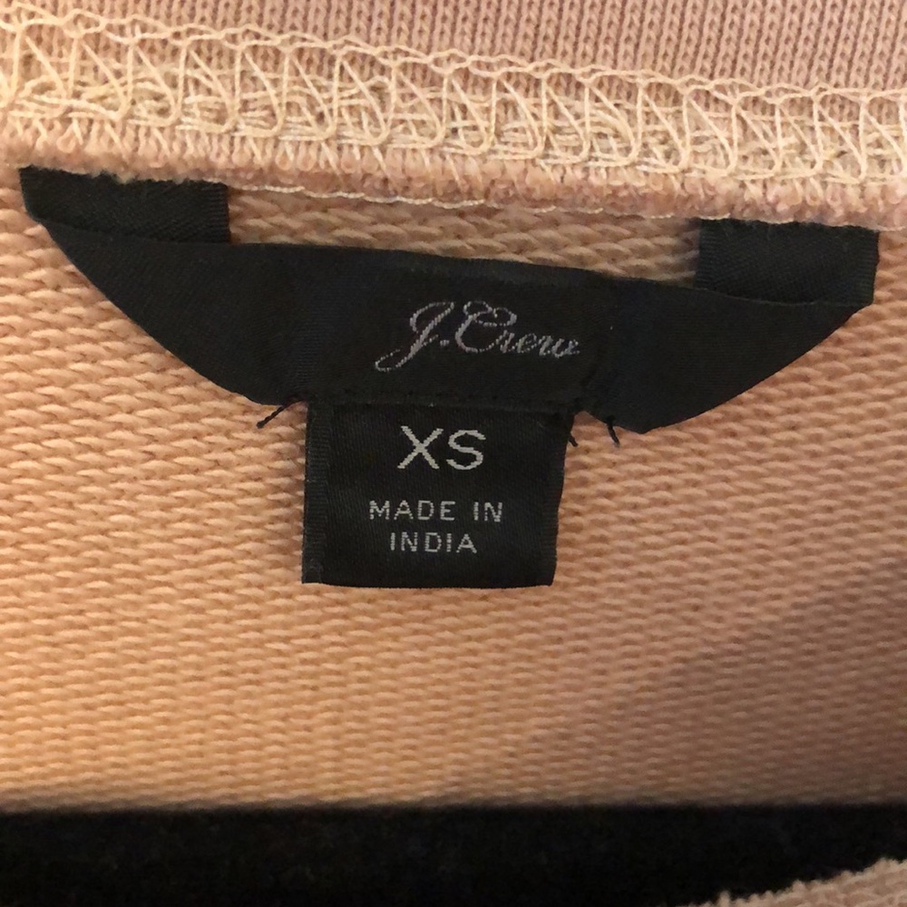 539-J.‎ Crew Camel Embroidered Sweatshirt in Tan - Picture 8 of 13